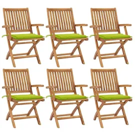 vidaXL Gartenstuhl 38 x 38 x 25,5 cm grün 6 St.