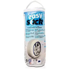 Easysock CAD8015 Textil-Schneeketten für Autos, Homologierte - EN 16662-1, Rutschfeste, strapazierfähige Ketten Größe L- Set mit 2 Ketten