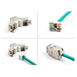 DeLock Keystone Modul RJ45 Buchse zu LSA Cat.6A werkzeugfrei grau Set 10 Stück