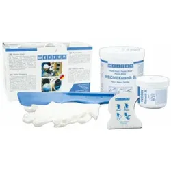 WEICON Keramik BL, mineralisch gefülltes Epoxidharz-System für extremen Verschleißschutz und hohe Abriebfestigkeit, 0,5 kg, blau