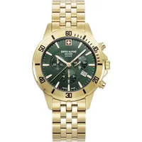 Swiss Alpine Military Herren Uhr Analog Quarz Chronograph 7024.9114SAM