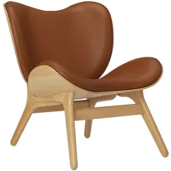 UMAGE - A Conversation Piece Sessel, Eiche natur / Lederoptik Cognac