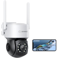 SANNCE 16X Zoom 4MP Überwachungskamera Aussen, 350°/90° Kamera, WLAN IP Kamera Outdoor mit Farbnachtsicht, Zwei-Wege-Gespräch, Personenerkennung, Automatische Verfolgung