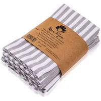 Mon Bijou mon bijou® Stoffservietten 36er Set – Grau-Weiß