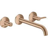 Hansgrohe One 3-Loch Waschtischarmatur Brushed Red Gold