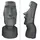 ECD Germany Moai Figur Rapa Nui Kopf 53,5 cm Hoch Steinguss Kunstharz Anthrazit Kunststoff, 26.5x53.5x19 Dekoration Skulpturen - Dekoobjekte, Skulpturen