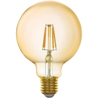 Eglo connect.z Smart-Home LED Leuchtmittel E27 G95, ZigBee, App und Sprachsteuerung Alexa, dimmbar, warmweiß, 500 Lumen, 5,5 Watt, Vintage-Glühbirne amber