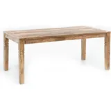Esszimmertisch WL5.078 Braun 120 x 76 x 70 cm Mango Massivholz, Design Landhaus Esstisch Massiv, Tisch für Esszimmer rechteckig, Küchentisch für... - Braun