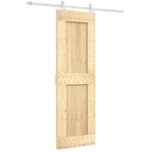 vidaXL Schiebetür rechts 70 x 210 cm Braun/Weiß