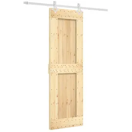 vidaXL Schiebetür rechts 70 x 210 cm Braun/Weiß