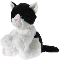 HEUNEC Glitter Kitty Katzenbaby 24 cm schwarz/weiß