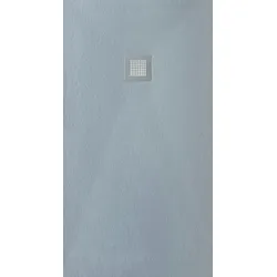 Veroni Duschwanne Grau Kompositstein Schiefer-Muster Flach (TxBxH) 120x90x3cm