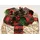 I.GE.A. Dekofigur I.GE.A. "Weihnachtsfigur Leuchtfigur LED-Geschenk mit Schleife", rot (weiß, rot), B:15cm H:19cm, Polyester, Dekofiguren, Geschenkpaket Schleife Tanne Beeren Zapfen Weihnachtsdeko beleuchtet