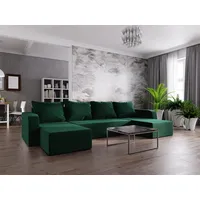 ALTDECOR Wohnlandschaft HEWLI-BIS, Couch mit Schlaffunktion, Wohnzimmer - Ecksofa grün