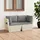 vidaXL Palettensofa 2-Sitzer 120 x 80 x 70 cm Grau