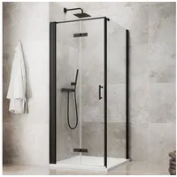 maw by GEO Eckdusche maw flex PRO AP-F400, BxT: 80x80 cm, Einscheibensicherheitsglas schwarz 80 cm x 202,2 cm x 80 cm