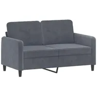 vidaXL 2-Sitzer-Sofa Dunkelgrau 120 cm Samt