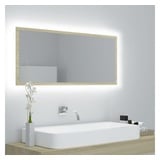 vidaXL LED-Badspiegel Sonoma-Eiche 100x8,5x37 cm Spanplatte