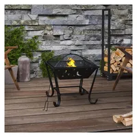 vidaXL Feuerschale Ø 50 cm Schwarz