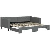 vidaXL Tagesbett 90 x 200 cm Dunkelgrau