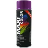 Maxi Color NEW QUALITY Sprühlack Lackspray Glanz 400ml Universelle spray Nitro-zellulose Farbe Sprühlack schnell trocknender Sprühfarbe (RAL 4008 signalviolett/violett glänzend)