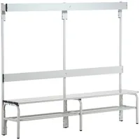 Sypro Umkleidebank für Feuchträume mit Rückenlehne, 1,50 m, Anthrazit