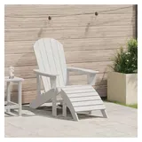 vidaXL Adirondack-Stuhl Gartenstuhl 74 x 82 x 92 cm weiß
