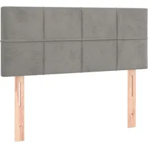 vidaXL Kopfteil Hellgrau 90x5x78/88 cm Samt
