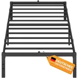 VASAGLE Bettgestell 90 x 200 cm Tintenschwarz