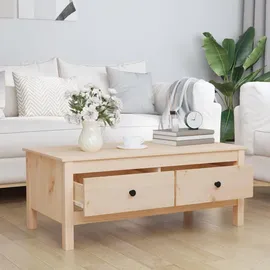 furnicato Klassischer Couchtisch Braun Kiefer 100 x 50 x 40 cm