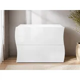 OTTO home Luxor 2 74 x 81 x 27 cm 2-türig weiß / weiß hochglänzend