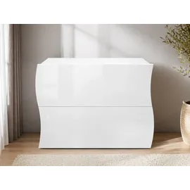 OTTO home Luxor 2 74 x 81 x 27 cm 2-türig weiß / weiß hochglänzend