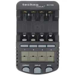 Techno Ladegerät BC-700 für AA und AAA Akkus (ohne Akkus)