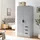 [en.casa] Kleiderschrank Eiselfing 80 x 176 x 52 cm Grau