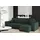 Kaiser Möbel Ecksofa mit schlaffunktion und bettkasten, Sofa L-form, Couch L-form BEST Dicker Cord Rechts Grün - dunkelgrün