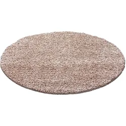 Hochflorteppich Life Beige ⌀ ca. 120cm