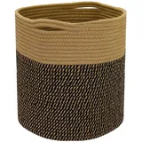 HMF Aufbewahrungskorb 31 x 31 cm 1-tlg. Schwarz-Honig