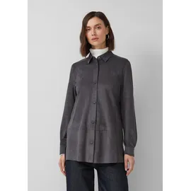 s.Oliver Longbluse in Veloursleder-Optik - grau - 32