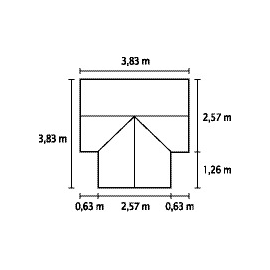 Vitavia Sirius Alu schwarz ESG 3 mm 13 m2