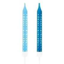 Amscan Geburtstagskerzen 6 cm blau 10 St.