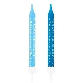 Amscan Geburtstagskerzen 6 cm blau 10 St.