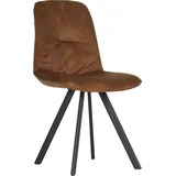 GUTMANN FACTORY Stuhl 2 St., Veloursstoff uni, Metall, Polyester, Stühle