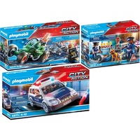 PLAYMOBIL 6873-8-70577 City Action 3er Set Polizei