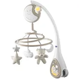 Chicco Next2Dreams 3-in-1-Baby-Mobile mit elektronischer Spieluhr für Wiege und Kinderbett, kompatibel mit Chicco Next2Me-Wiege, mit Soundeffekten, sanftem Lichtprojektor, Musik – 0+ Monate, Beige