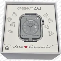 OPS!SMART Call Diamonds OPSSW-43 BT 43mm Edelstahlgehäuse Silber Sportarmband