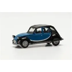 HERPA 020817-006 1:87 Citroen 2 CV Charleston, blau/schwarz