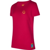 La Sportiva Climbing on the Moon T-shirt Women fucsia/giallo XS