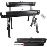 Lemodo Arbeitsbock 2er Set Stahl schwarz höhenverstellbar