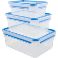 Emsa Clip & Close rechteckig blau 1,0 l / 2,3 l / 3,7 l 3-teilig
