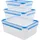 Emsa Clip & Close rechteckig blau 1,0 l / 2,3 l / 3,7 l 3-teilig